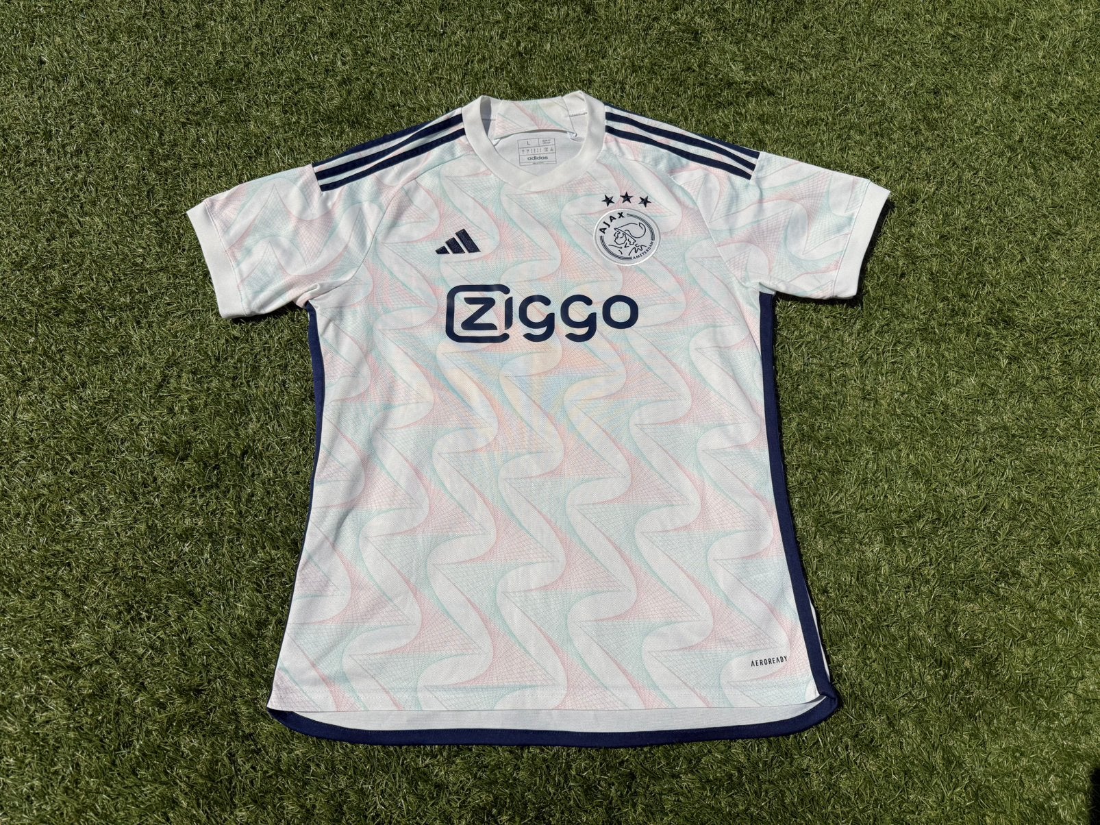 Ajax uitshirt Henderson Maat L origineel lage prijs!, Maat L, Ophalen, Gebruikt, Shirt