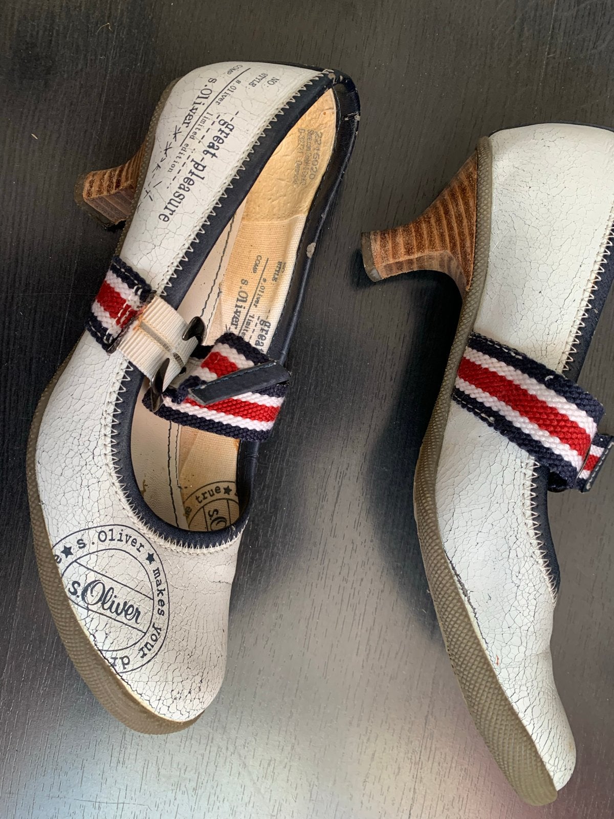 Witte marinelook pumps S.Oliver, Ophalen of Verzenden, Gedragen, Wit, Pumps