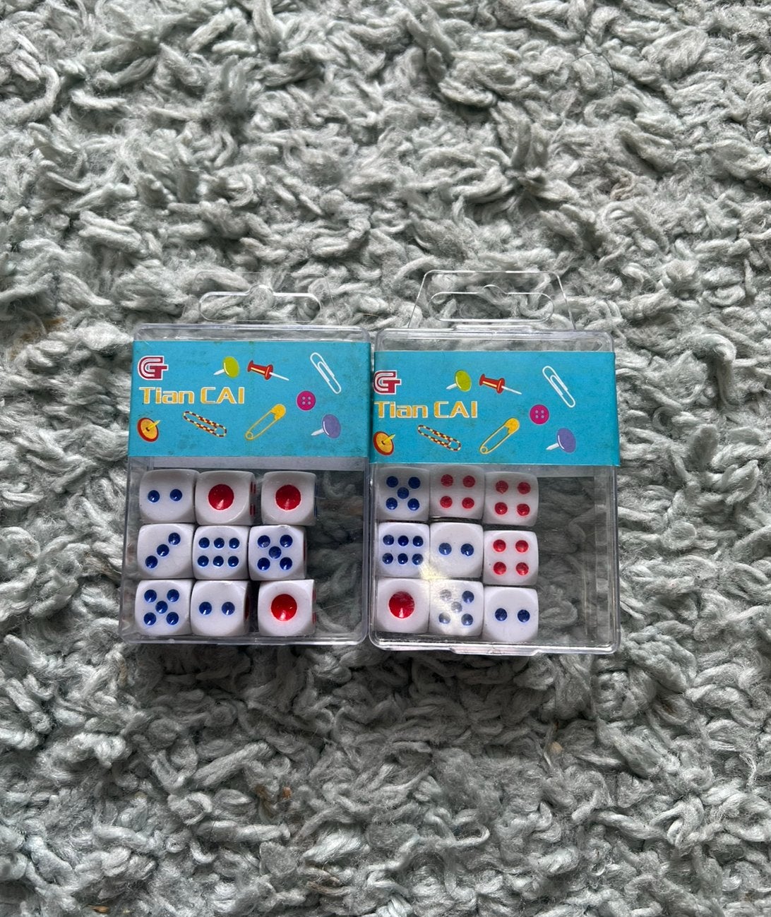 NIEUW, 2x set van 9 dobbelstenen van Tian Cai, Ophalen of Verzenden, Nieuw