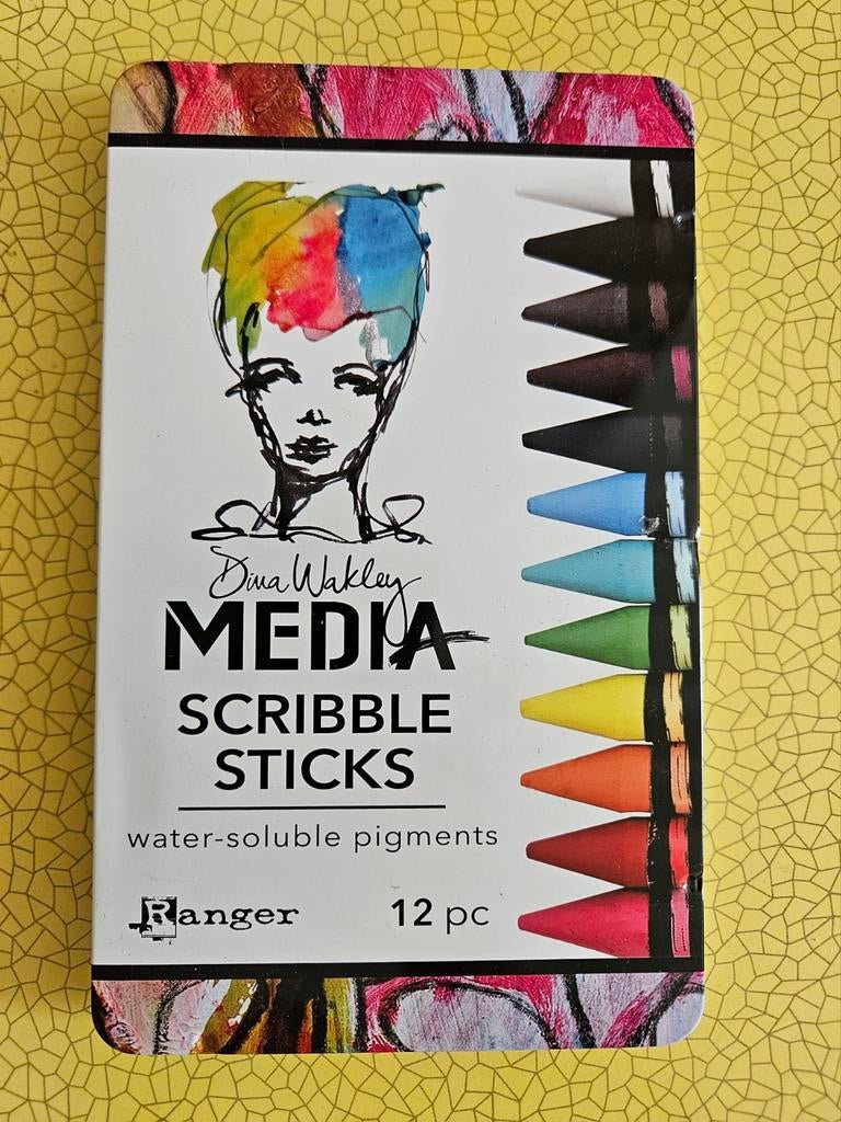 Dina Wakley Media Scribble Sticks - Nieuw in doosje, Ophalen of Verzenden, Zo goed als nieuw, Potlood of Stift