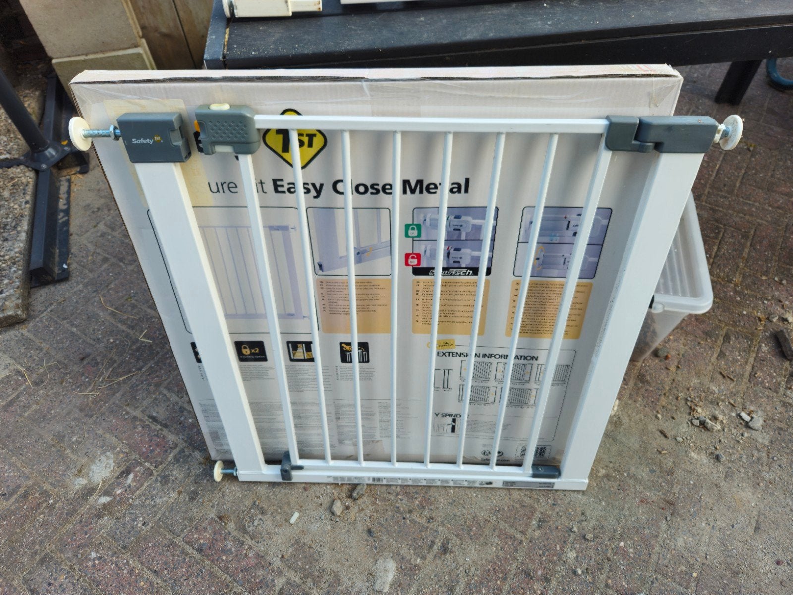 3 traphekjes Safety 1st met verlengstukken, Ophalen, Metaal of IJzer, Minder dan 100 cm, Klemhekje