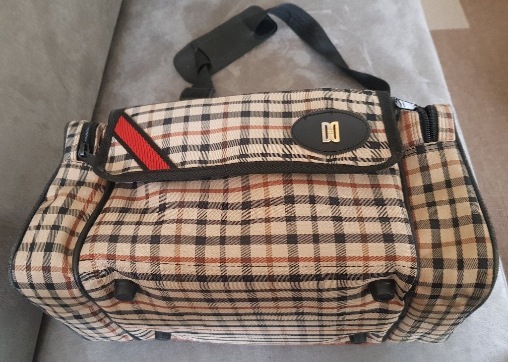 Vintage Daks cameratas  (Burberry print), Ophalen, Gebruikt, Schoudertas, Overige merken
