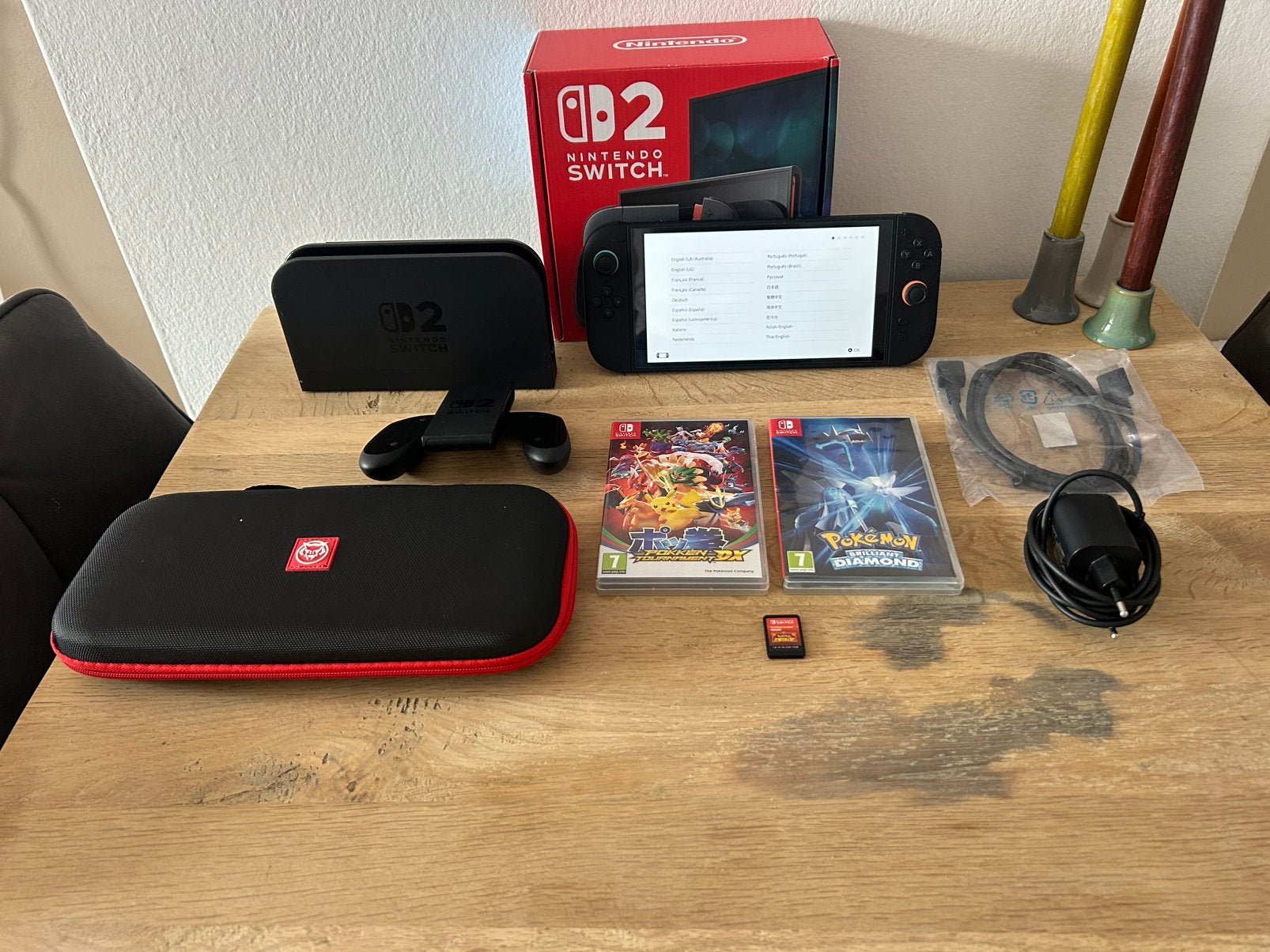 Nintendo Switch 2 + Pokemon en extra’s, Spelcomputers en Games, Ophalen, Met games, Zo goed als nieuw, Switch Original