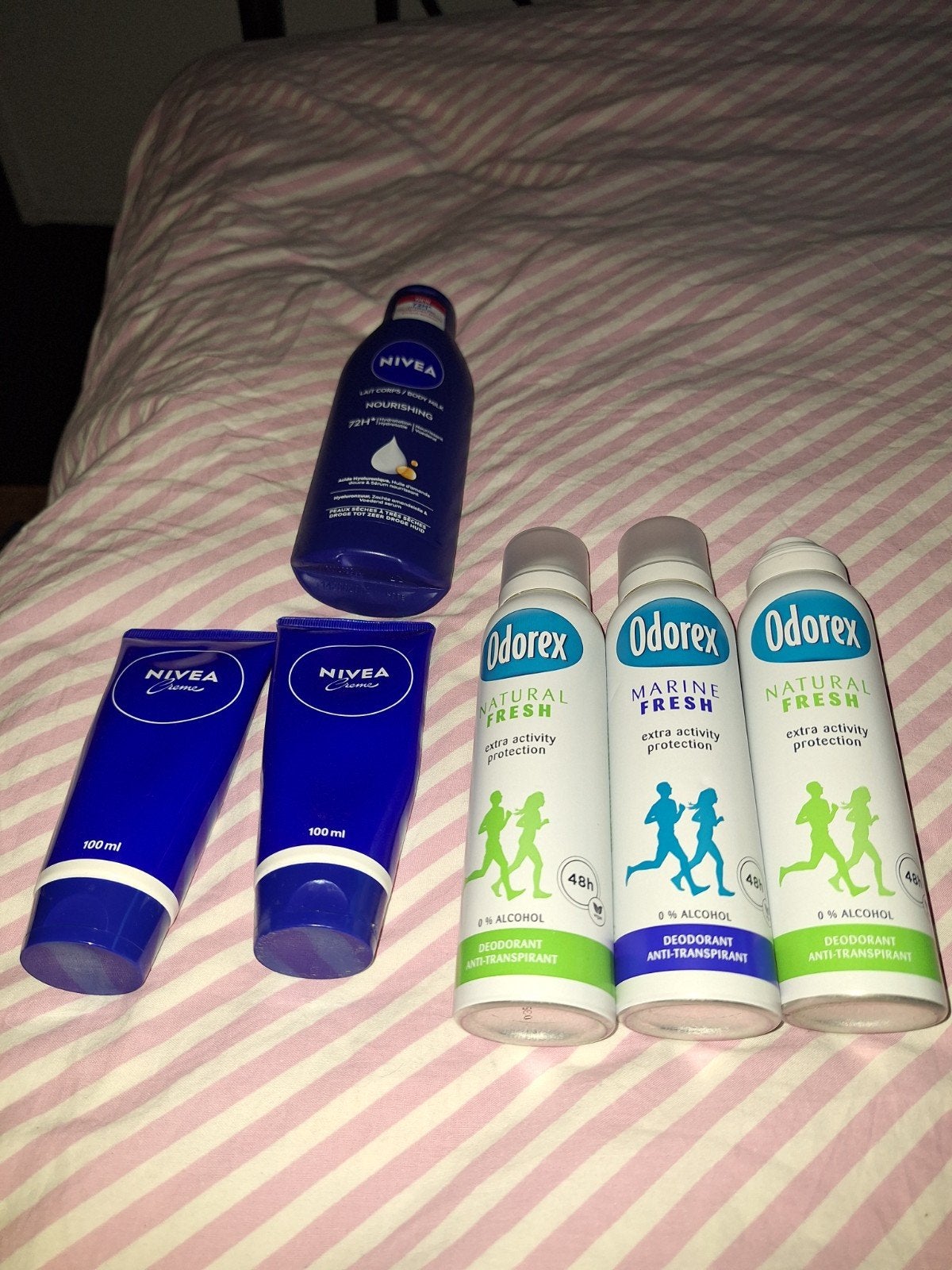 Pakket Nivea en Odorex: deo en lotion, Ophalen, Gebruikt, Bodylotion, Crème of Olie