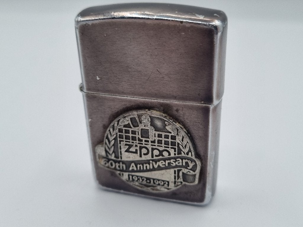 Zippo 60th Anniversary 1932 - 1992 Aansteker, Verzenden, Gebruikt, Aansteker