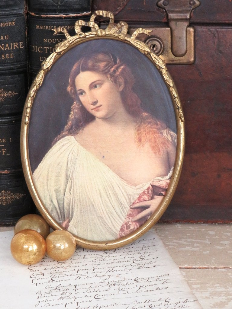 Antieke grote ovale fotolijst, Antiek en Kunst, Ophalen of Verzenden