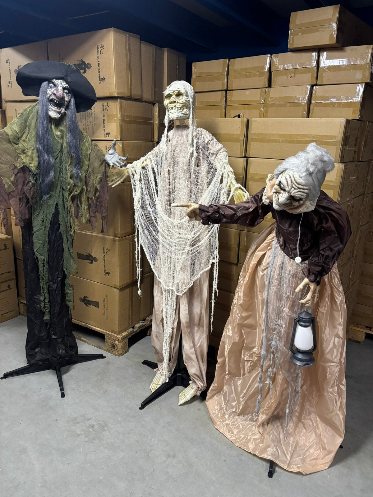 Halloween animatronic set van 3, Ophalen of Verzenden, Zo goed als nieuw, Halloween of Griezel
