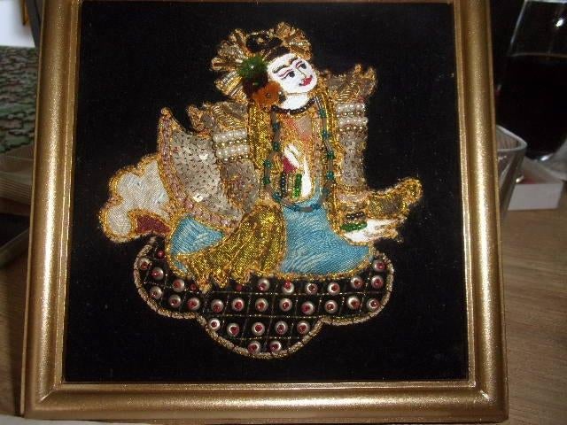 schilderijtje vrouw, Huis en Inrichting, Woonaccessoires | Schilderijen, Tekeningen en Foto's, Minder dan 50 cm, Ophalen of Verzenden