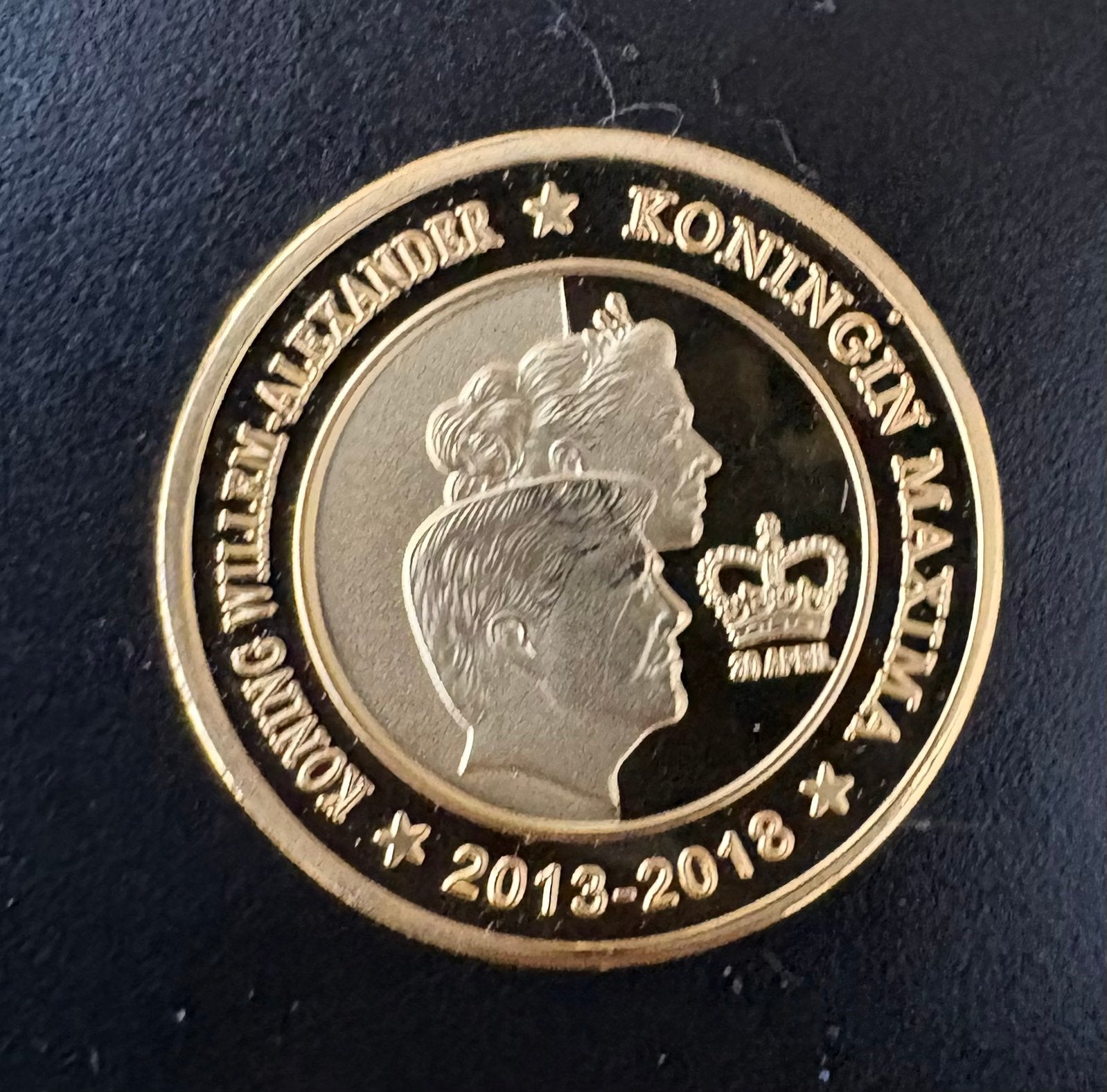 Officiële goud vergulde Kroningsuitgifte, Ophalen of Verzenden, Nederland, Munten