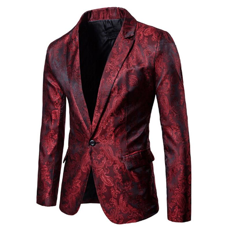 Heren rood paisley colbert mannen rode blazer jasje bloemen, Kleding | Heren, Kostuums en Colberts, Verzenden, Nieuw, Overige maten