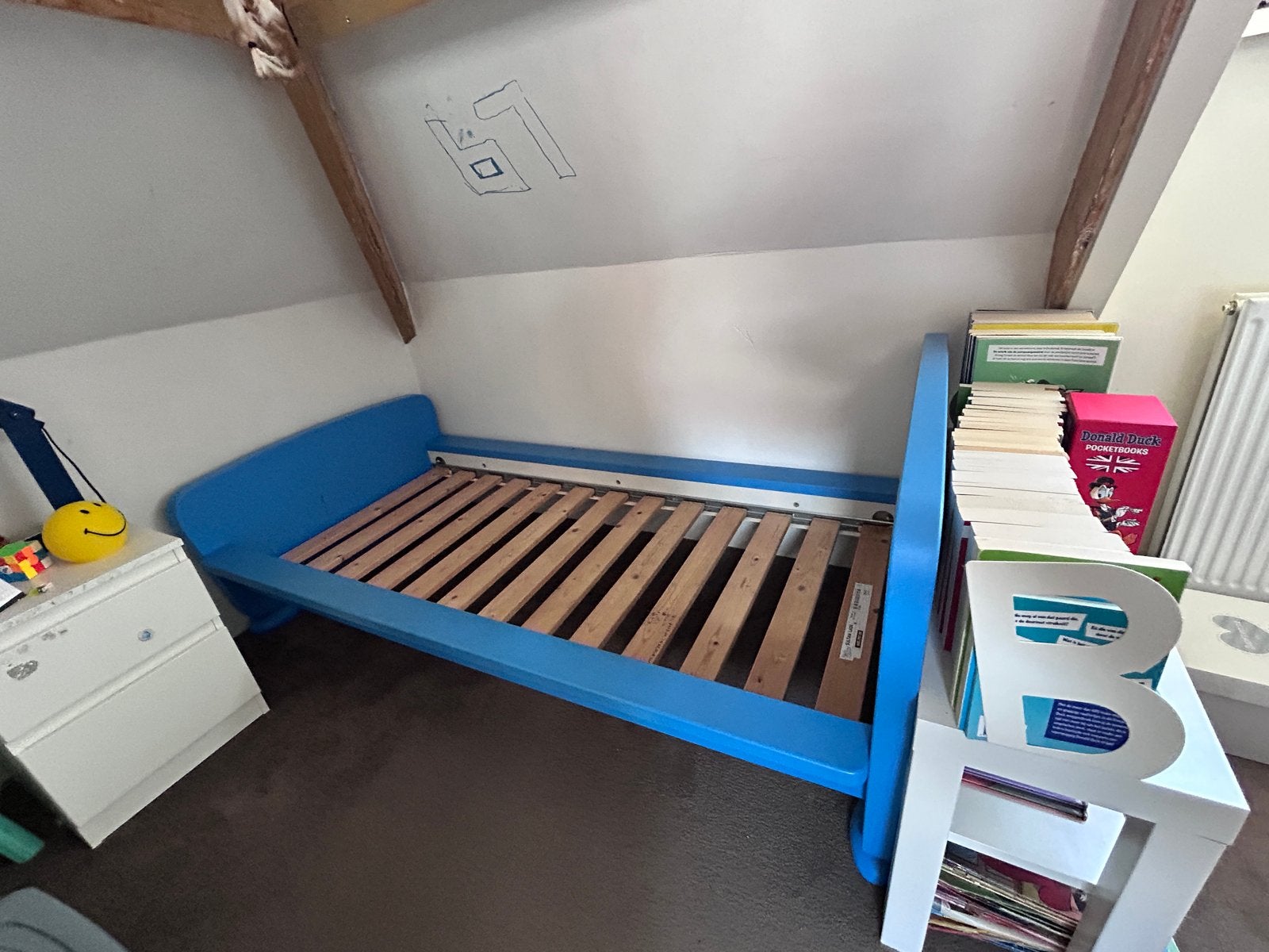 Ikea Bed met Sultan Lade lattenbodem 70x160cm - Gratis!, Ophalen, Gebruikt, 70 tot 85 cm, 140 tot 160 cm