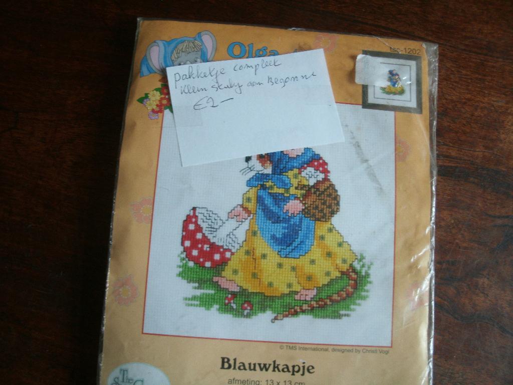 bg 71 pakketje olga het olifantje 13x13 80gr  2,00, Ophalen of Verzenden, Borduurpakket