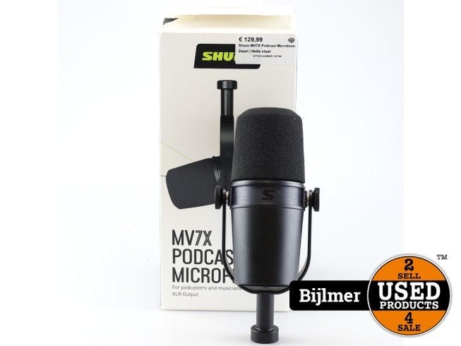Shure MV7X Podcast Microfoon Zwart | Nette staat