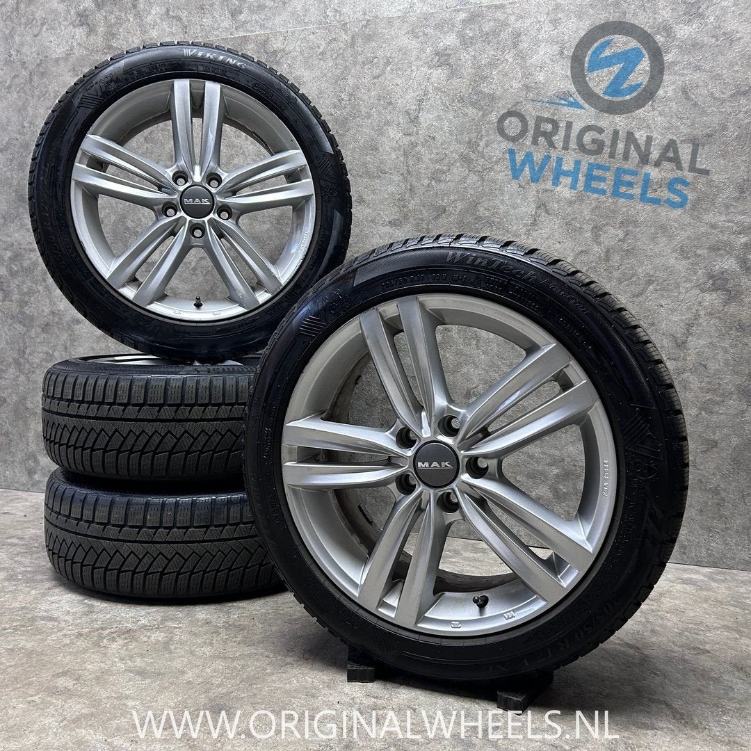 DIV 17 inch velgen + winterbanden Volkswagen Golf Audi A3, Gebruikt, -, -, Banden en Velgen