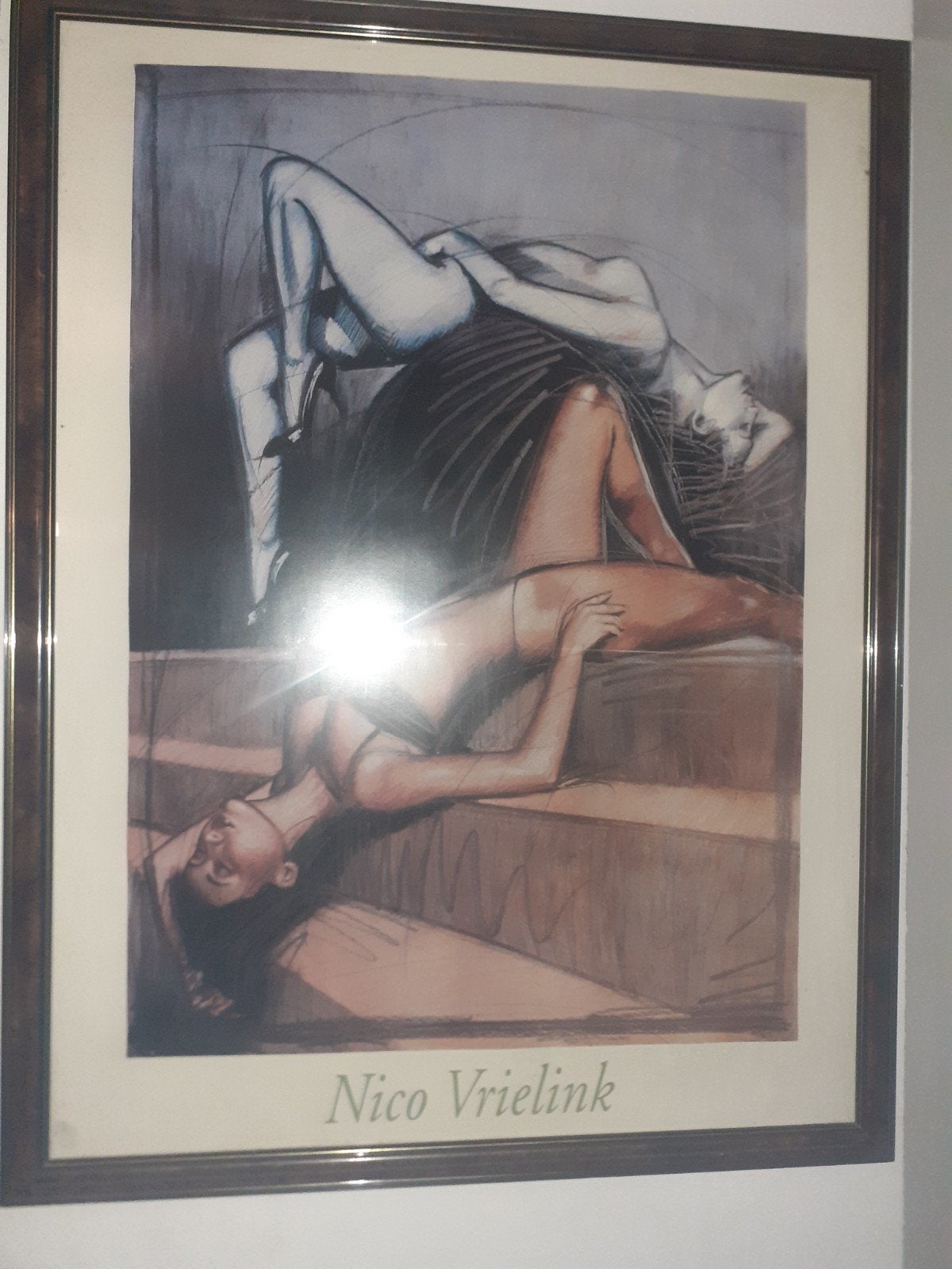 Nico Vrielink Kunstprint - Vrouwelijke Naakten, Antiek en Kunst, Kunst | Schilderijen | Klassiek, Ophalen of Verzenden