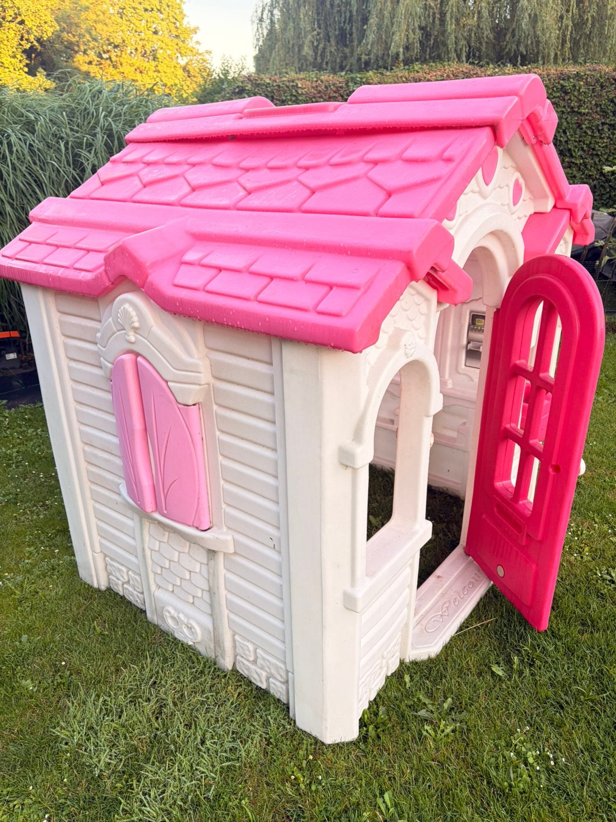 Speelgoed Tuinhuis voor kinderen, Ophalen of Verzenden, Zo goed als nieuw, Kunststof