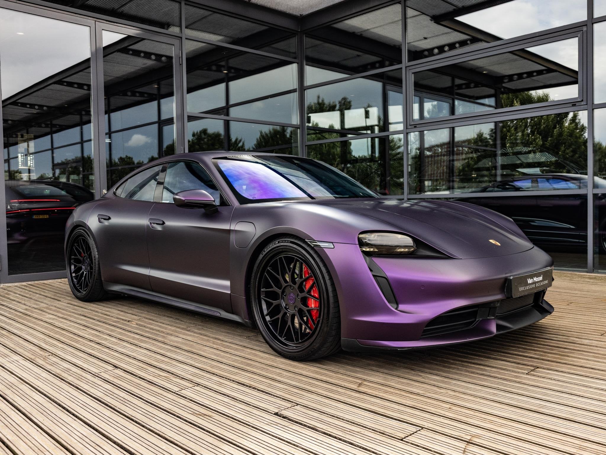 Porsche Taycan Turbo 93 kWh, Auto's, Porsche, 12 maanden, 93 kWh, Vierwielaandrijving, Blauw