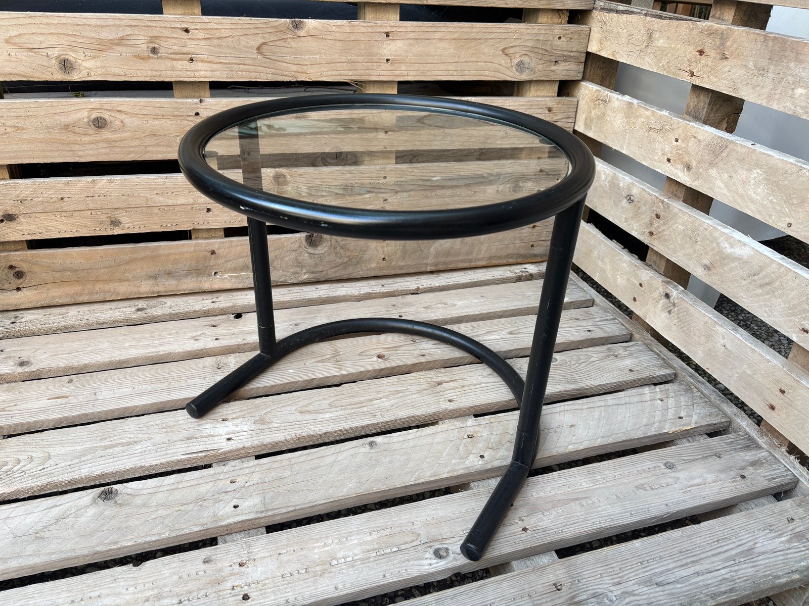 Bijzettafel, Tuin en Terras, Tuintafels, Ophalen, Zo goed als nieuw, Rond