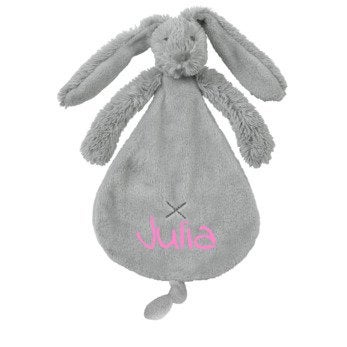 Happy Horse knuffeldoekje Richie Grijs met naam, Kinderen en Baby's, Speelgoed | Knuffels en Pluche, Overige typen, Nieuw, Ophalen of Verzenden