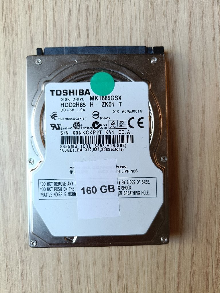 Toshiba 120GB 2,5" HDD, Computers en Software, Intern, Toshiba, Verzenden, Refurbished