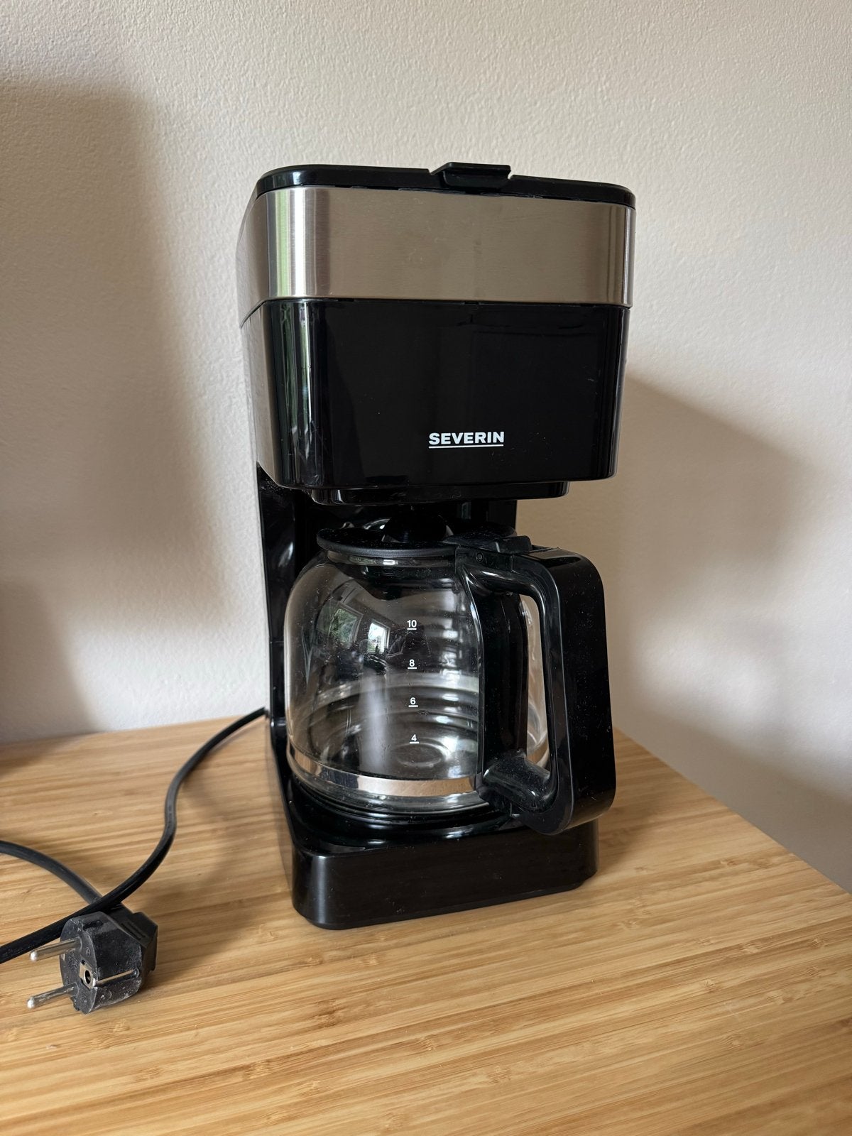 Severin Koffiezetapparaat - Zwart/RVS - Goede staat, 10 kopjes of meer, Koffiemachine, Gemalen koffie, Ophalen of Verzenden