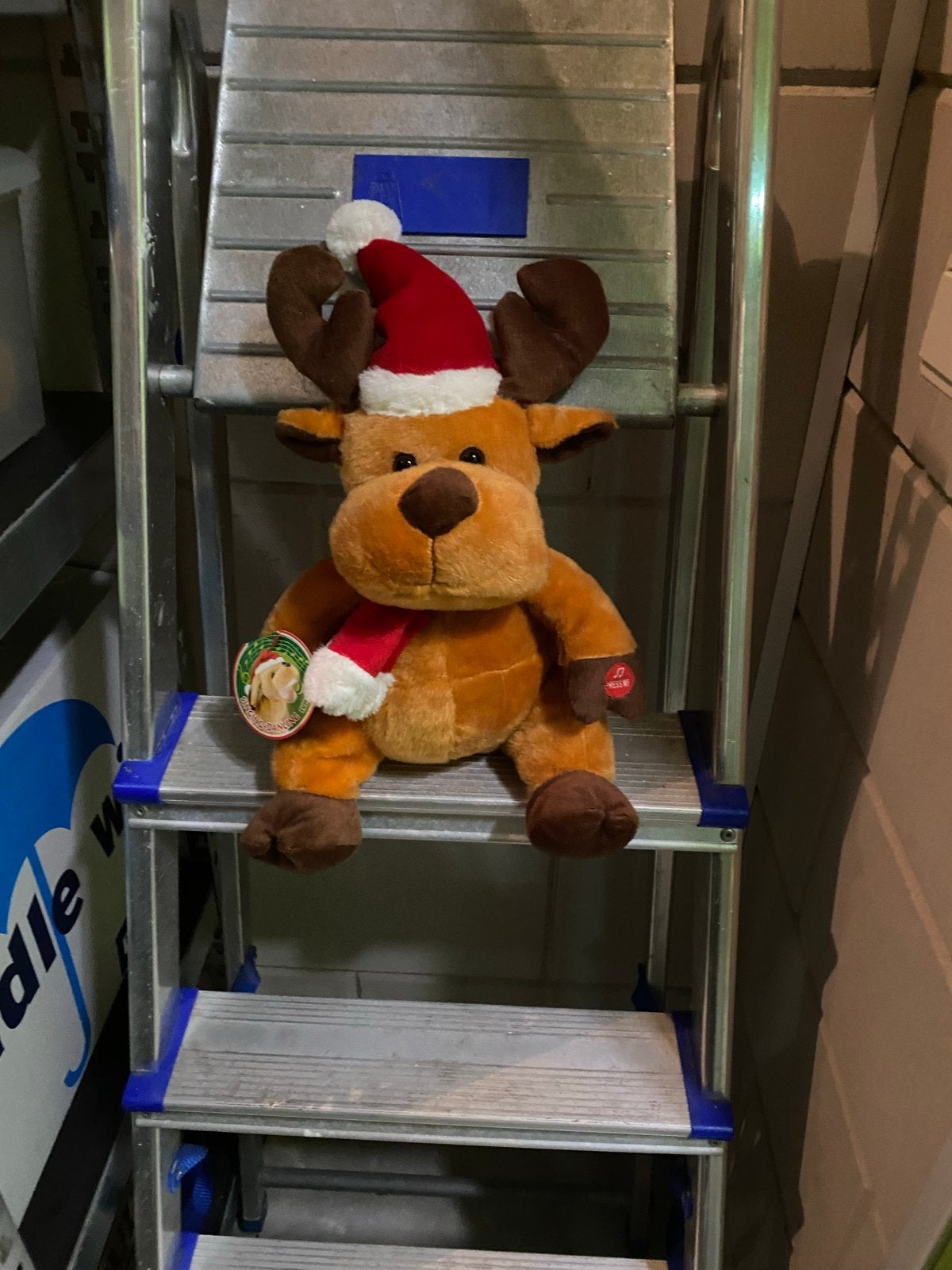 Kerstknuffels: Rendier en Hondje met Kerstmuts, Overige merken, Overige karakters, Middelgroot (20 tot 80 cm), Bruin