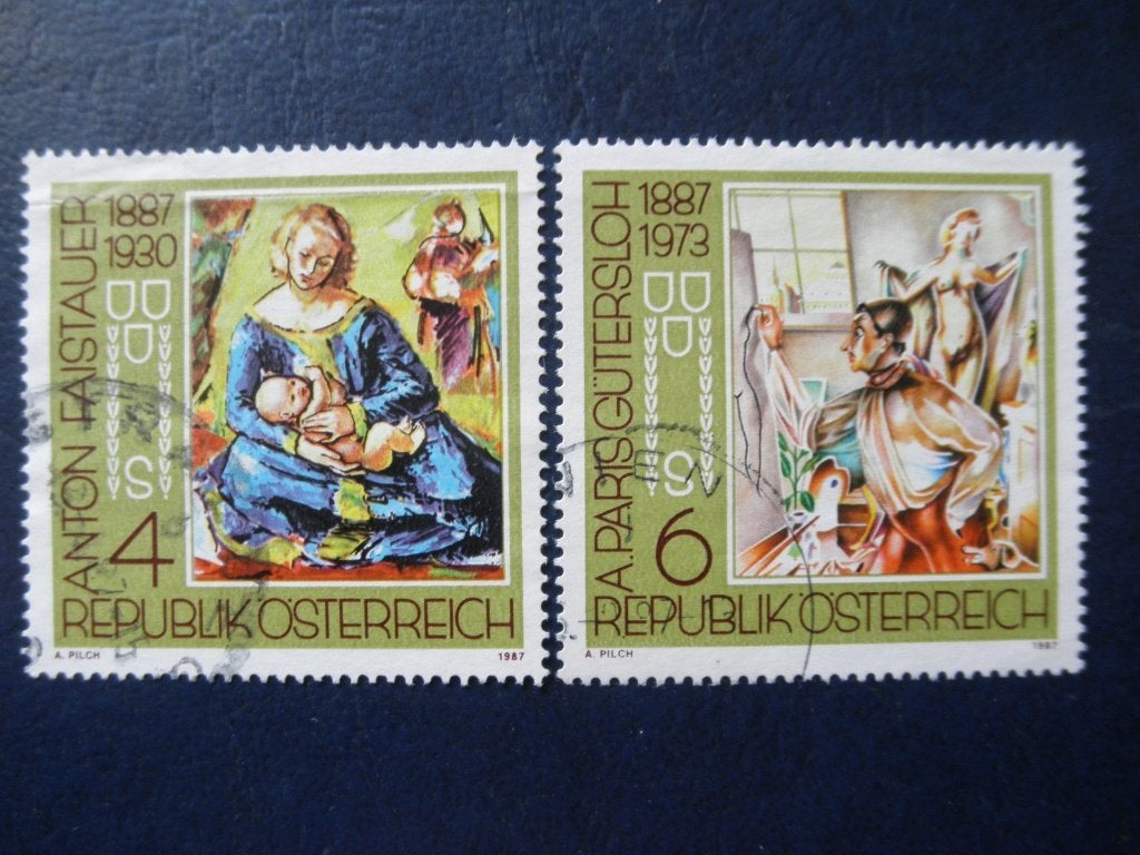 Postzegels Oostenrijk 1987 schilderijen - cw. 1,10 postfris., Ophalen of Verzenden, Gestempeld