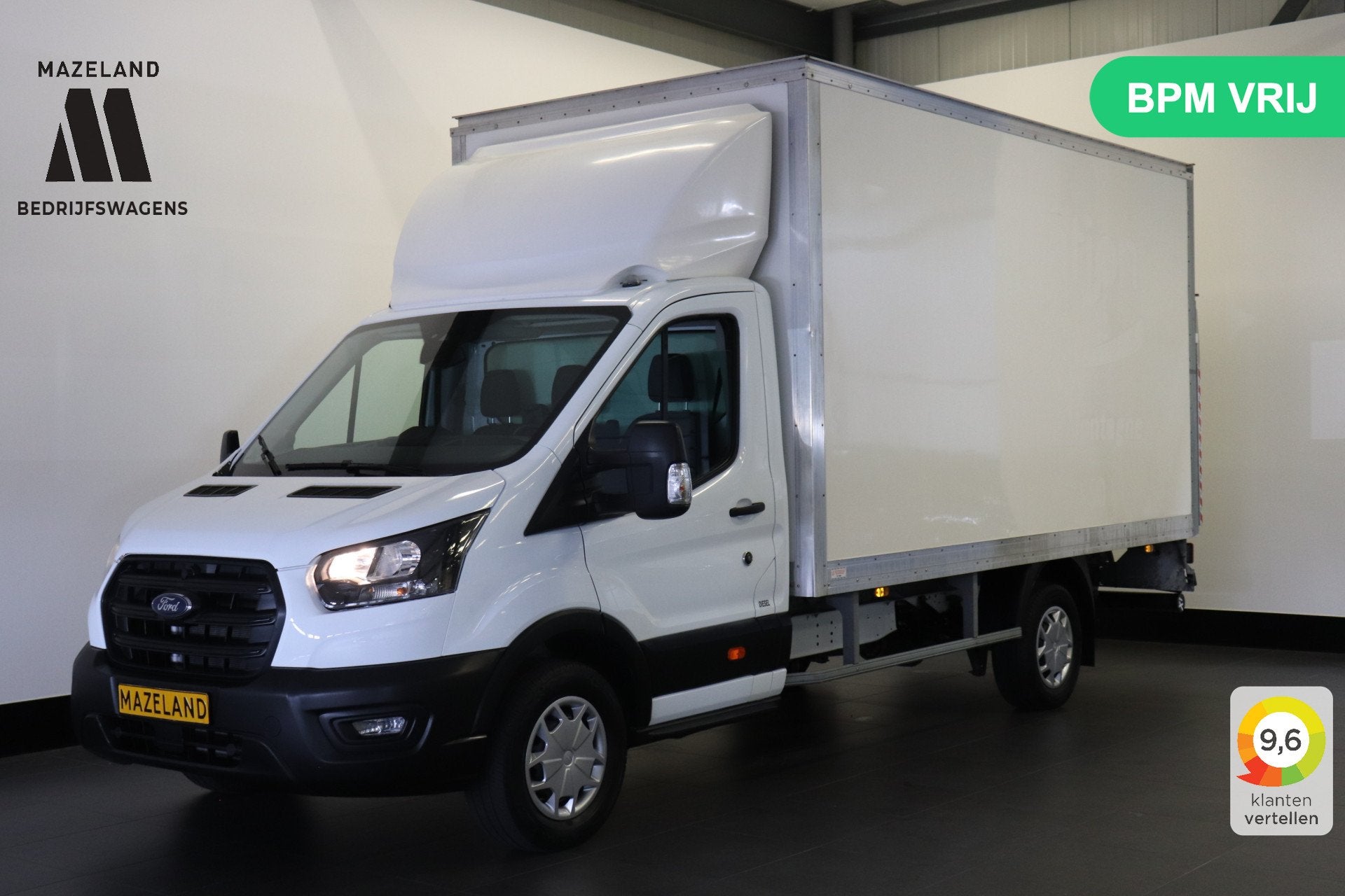 Ford Transit 2.0 TDCI 130PK L4 Bakwagen EURO 6 - Airco - Cru, Voorwielaandrijving, Stof, 4 cilinders, Wit