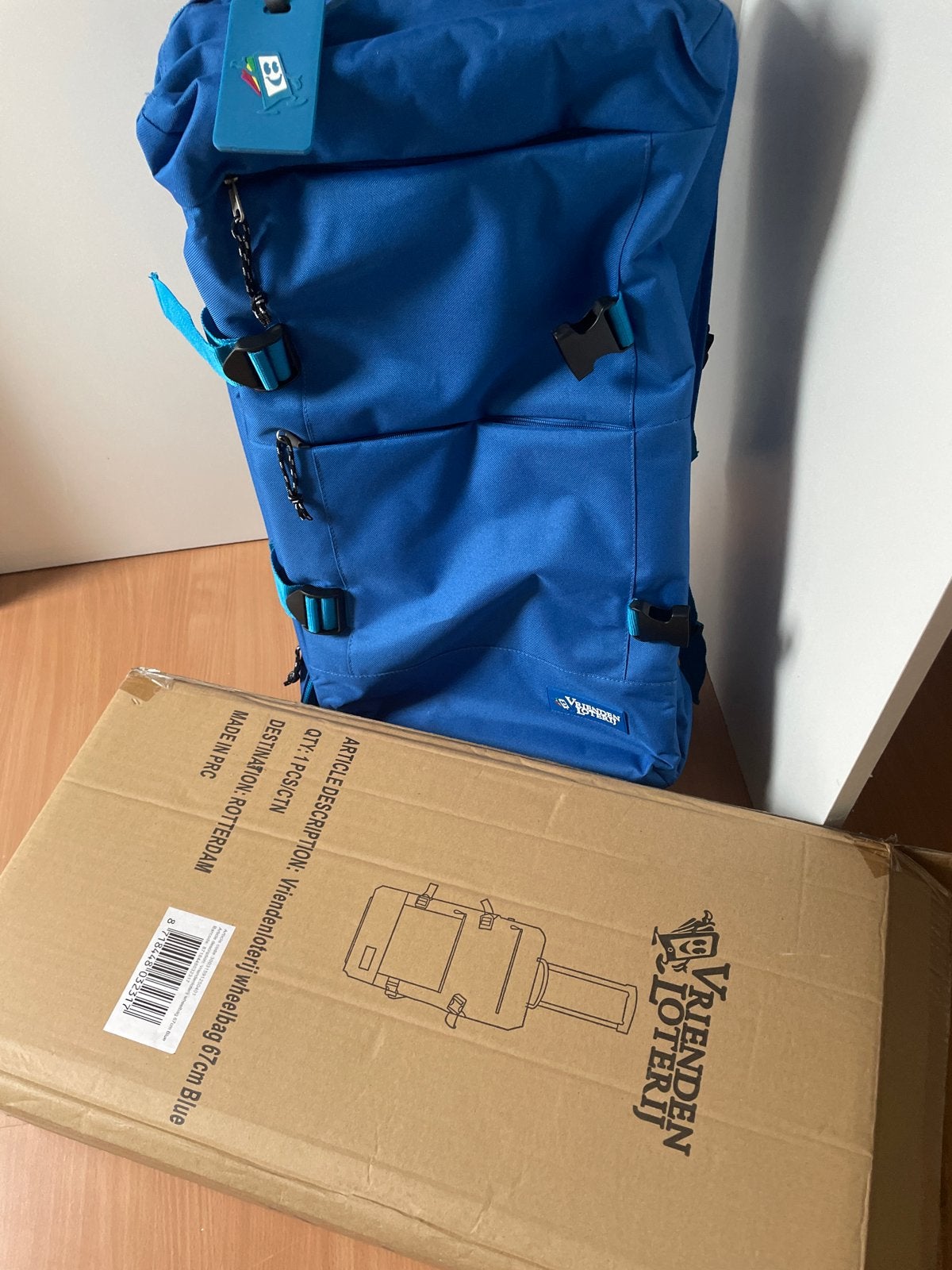 Nieuwe VriendenLoterij reistas/rugzak met wieltjes - Blauw, Sieraden, Tassen en Uiterlijk, Tassen | Reistassen en Weekendtassen