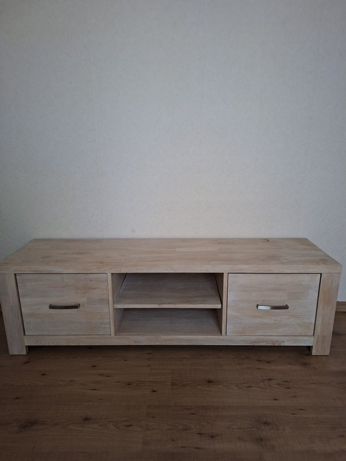 Mooi licht beuken tv dressoir van massief hout, Ophalen, 100 tot 150 cm, Zo goed als nieuw, Minder dan 100 cm