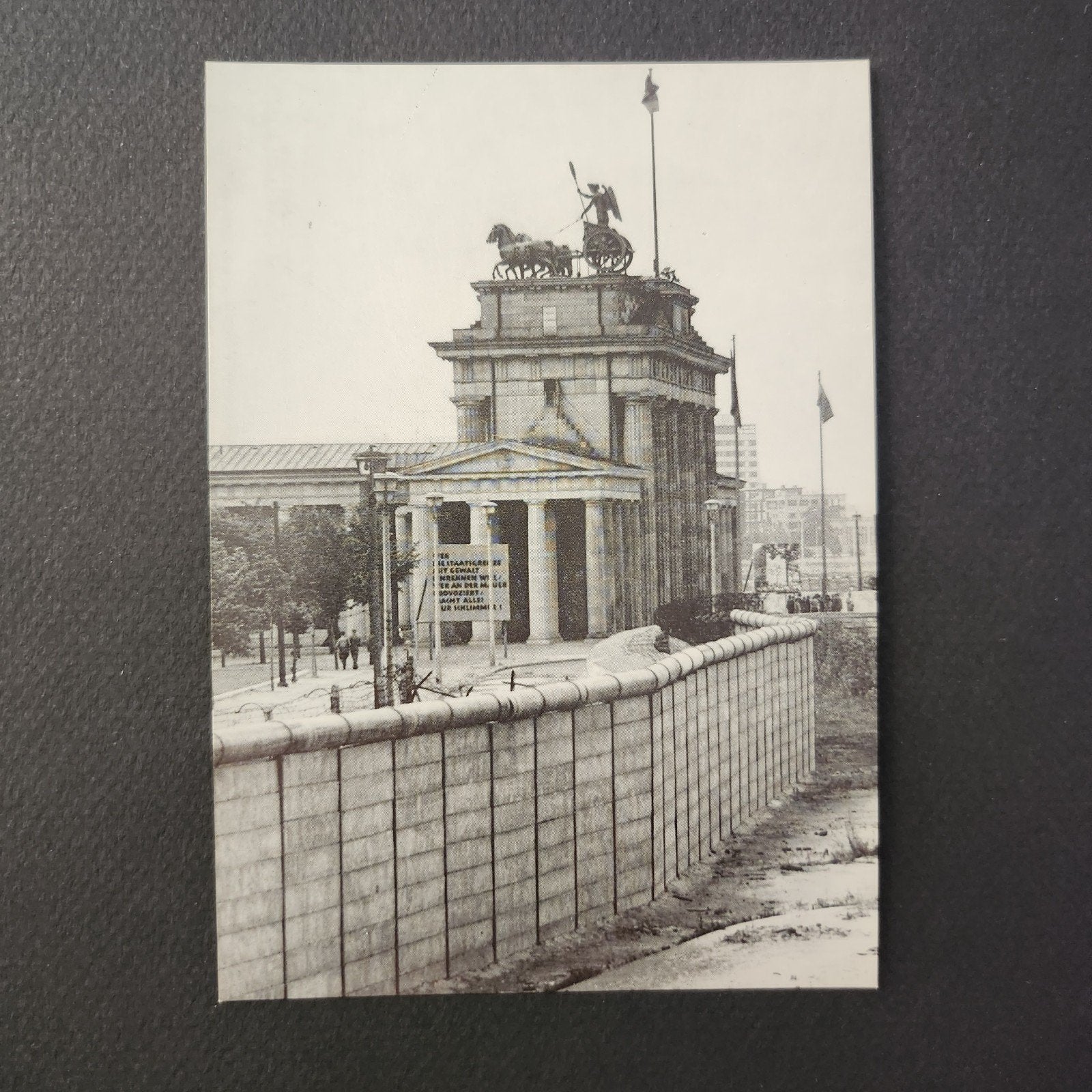 Historische Ansicht Brandenburger Tor met Berlijnse Muur, Verzenden, 1960 tot 1980, Ongelopen, Duitsland
