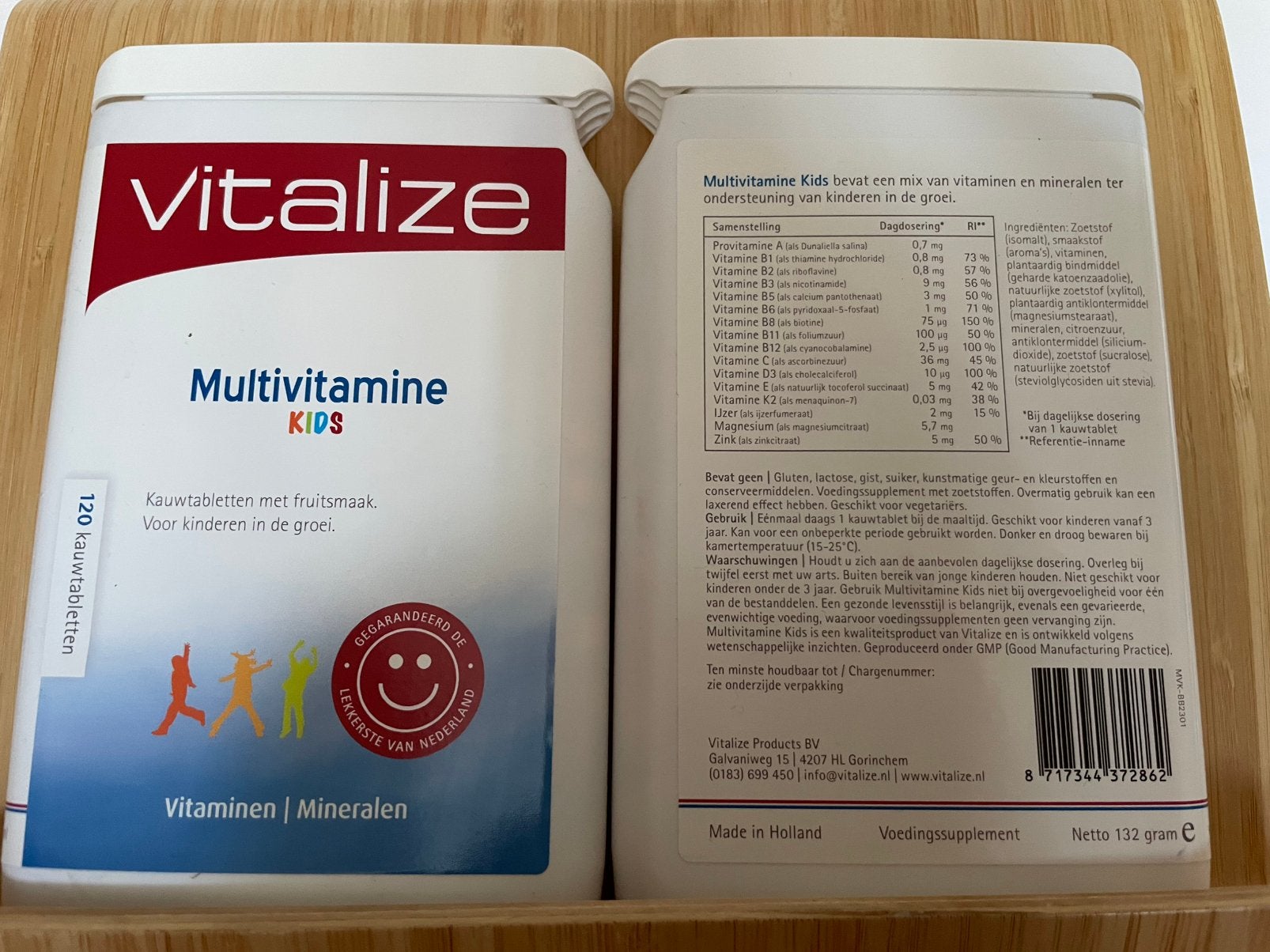 Multivitamine Vitalize voor kids kauwtabletten, Ophalen of Verzenden, Nieuw, Overige typen