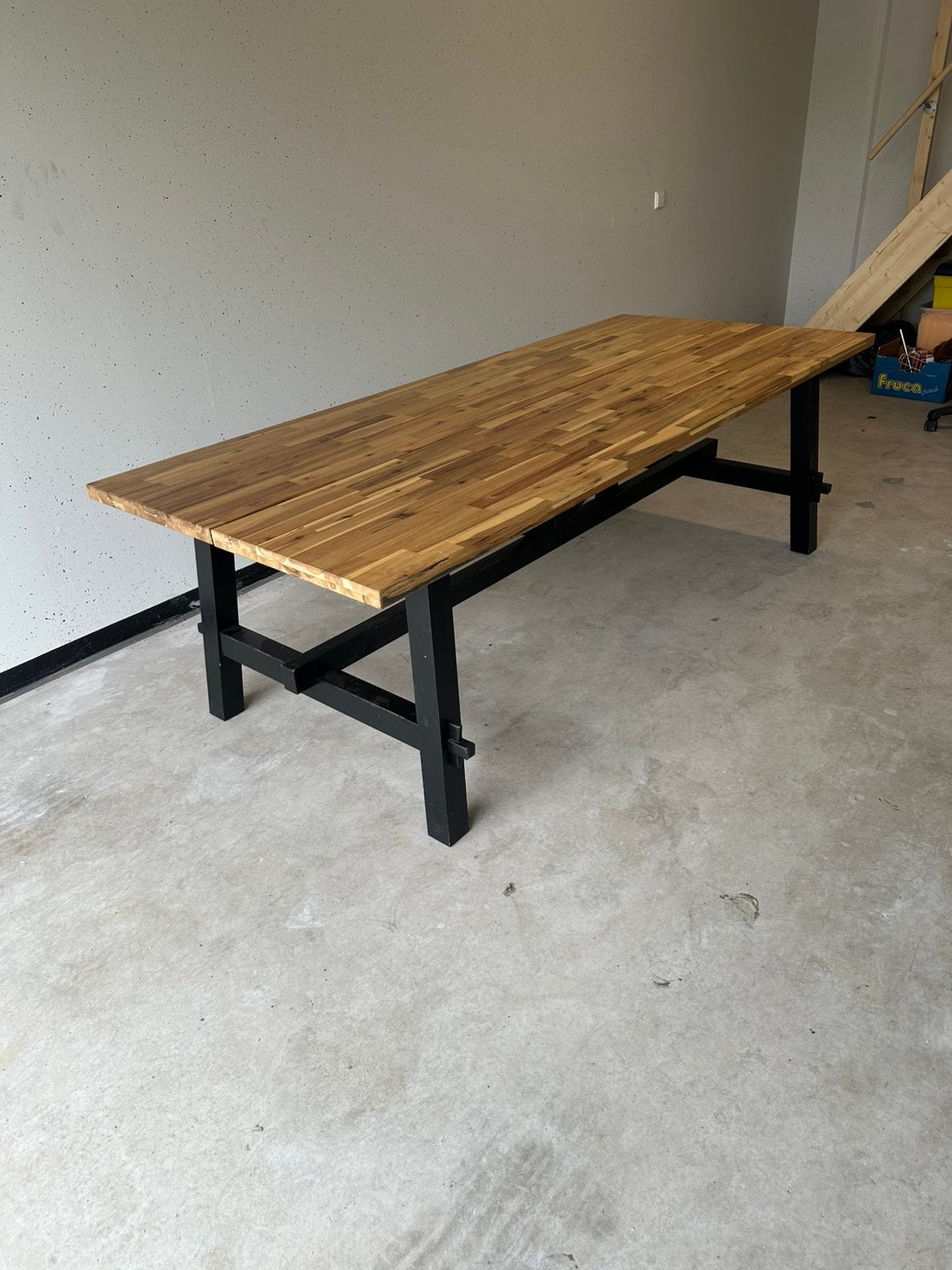 Houten tafel, Ophalen, Gebruikt, 100 tot 150 cm, 200 cm of meer