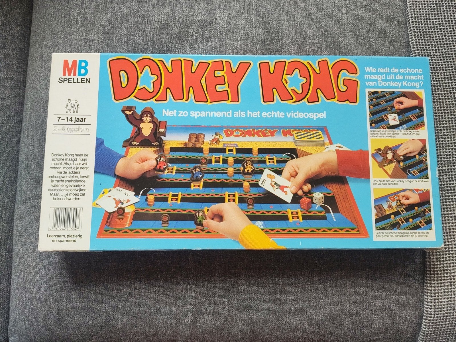 Donkey Kong Bordspel - MB Spellen (7-14 jaar), Hobby en Vrije tijd, Drie of vier spelers, Ophalen of Verzenden, Gebruikt, MB Spellen