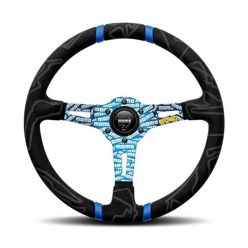 Momo Ultra stuur sportstuur 350mm Alcantara Rood Blauw Zwart, Ophalen of Verzenden