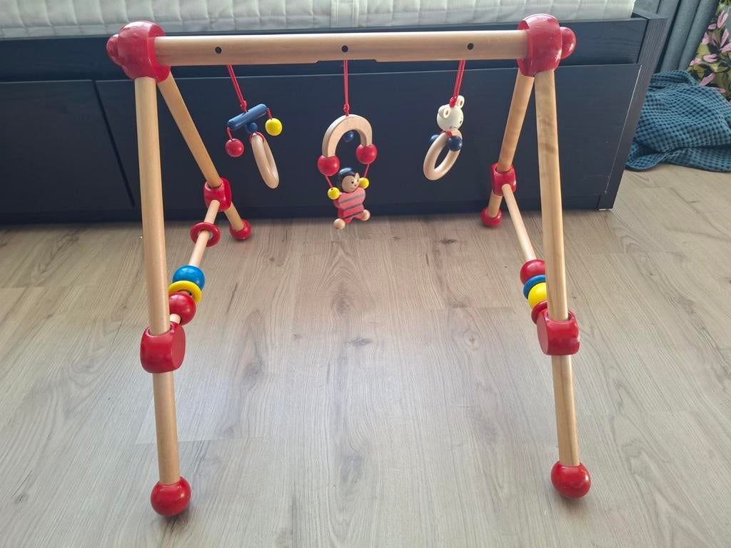 Retro Babygym van hout - MOET SNEL WEG, Kinderen en Baby's, Speelgoed | Babyspeelgoed, Ophalen, Gebruikt, Babygym