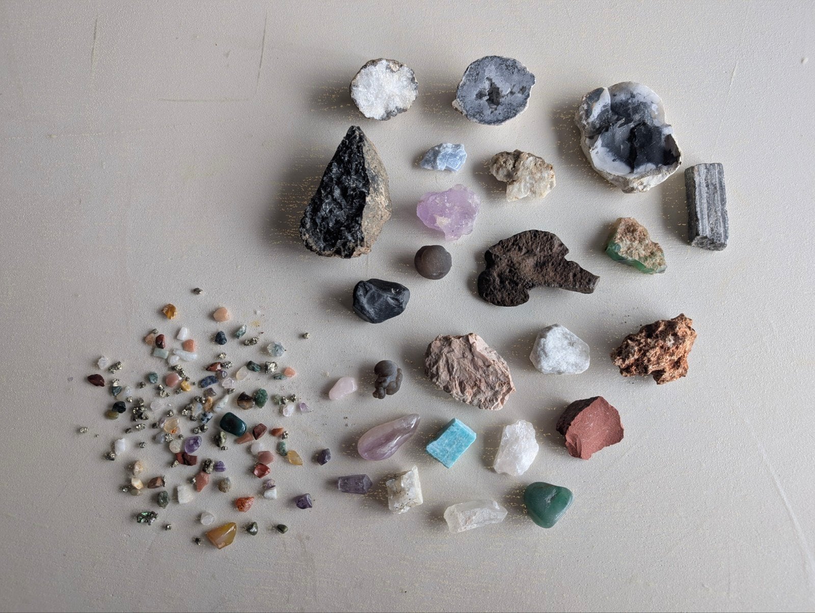 Partij edelstenen en mineralen. Zie foto's., Ophalen of Verzenden, Zo goed als nieuw