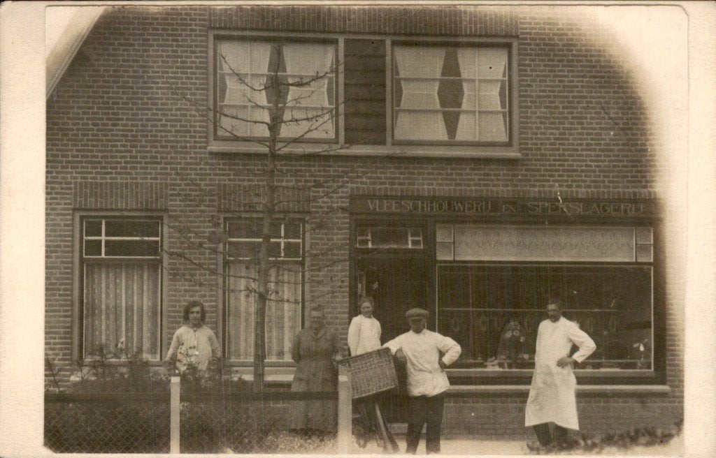 Akersloot - Slagerij - Foto(kaart), Ophalen of Verzenden, Voor 1920, Ongelopen, Noord-Holland