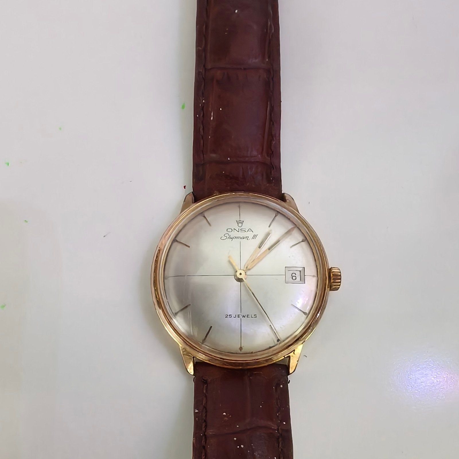 ONSA Shipman III Automatic 25 Rubis, Ophalen of Verzenden, Leer, Overige merken