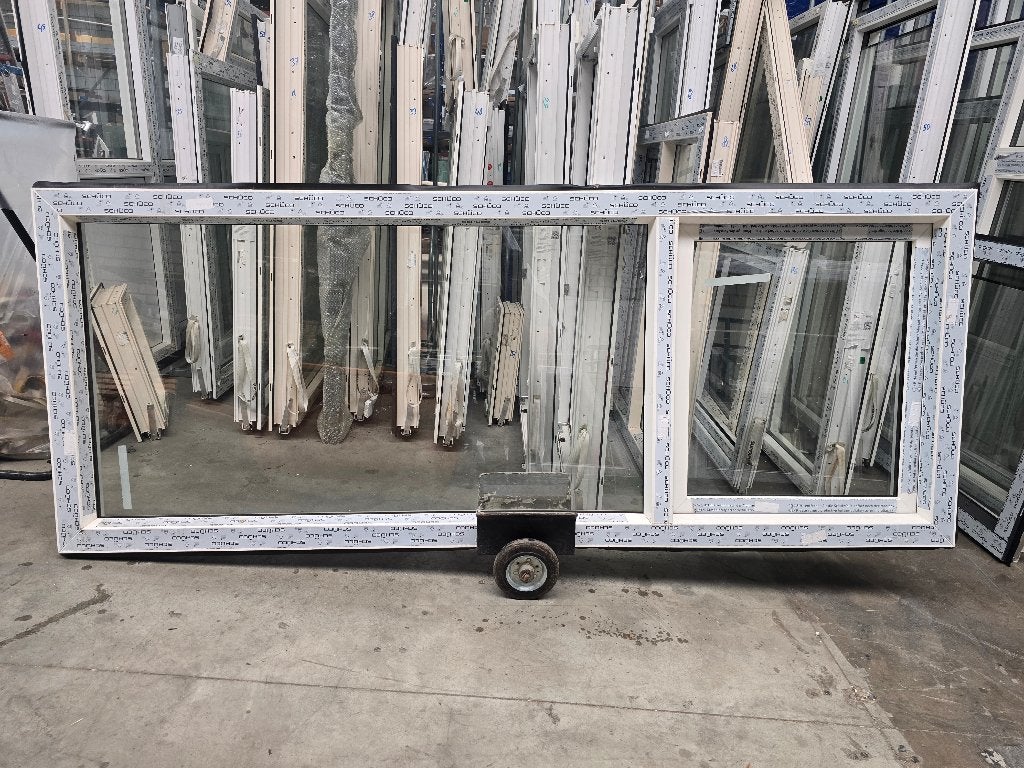 Kunststof raam kozijn Schüco 2725x1075 mm (NIEUW) 94, Doe-het-zelf en Verbouw, Ophalen, Kunststof, Nieuw, Inclusief glas