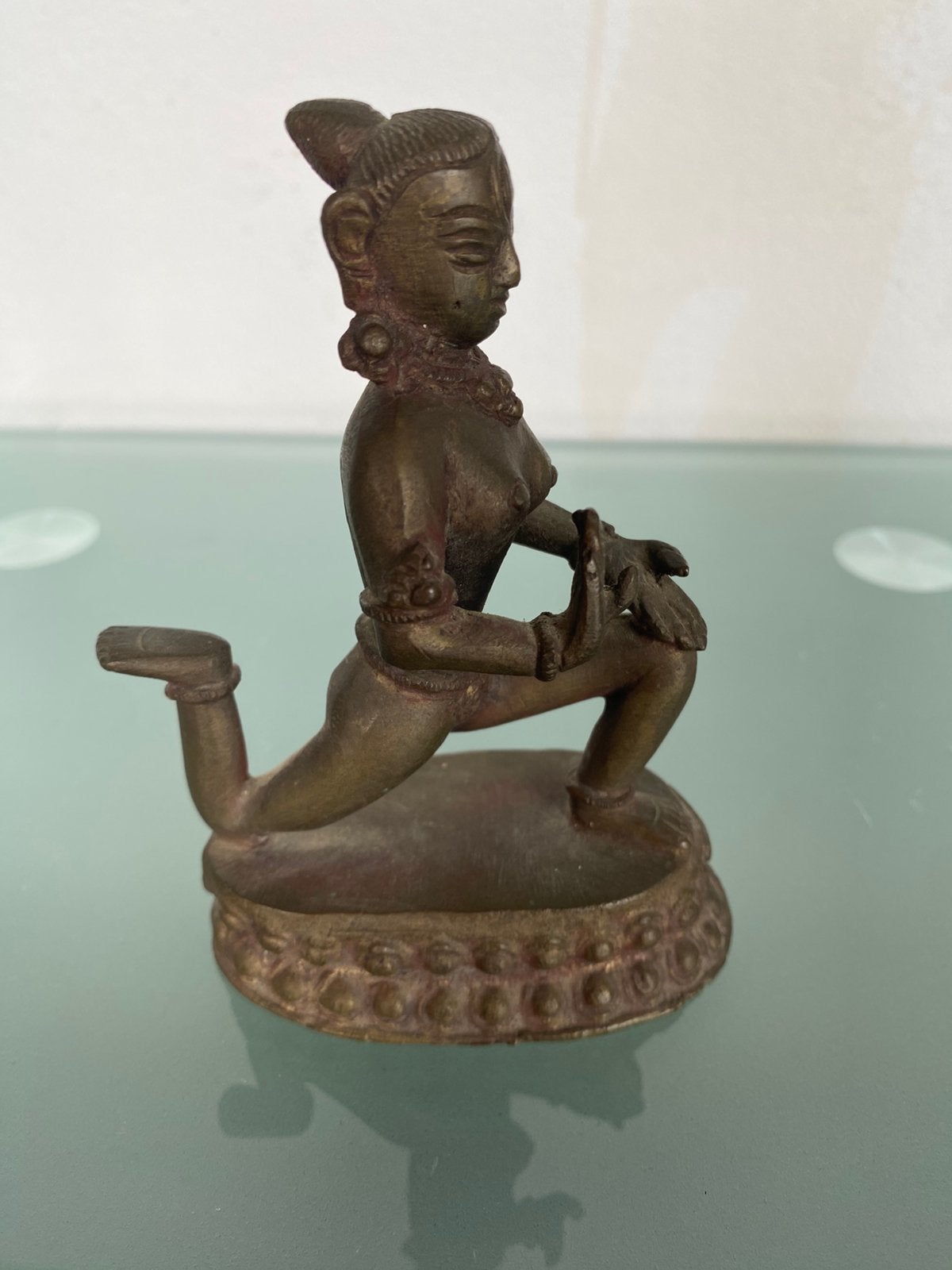 ANTIEK BRONZEN BEELDJE VAN DE JONGE KRISHNA., Antiek en Kunst, Ophalen of Verzenden, Brons