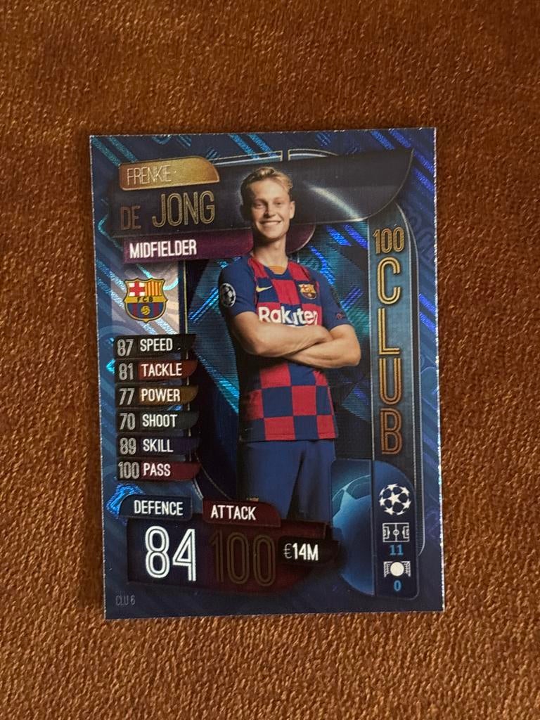 Frenkie de Jong Match Attax Champions League Kaart, Ophalen of Verzenden, Zo goed als nieuw, Losse kaart, Foil