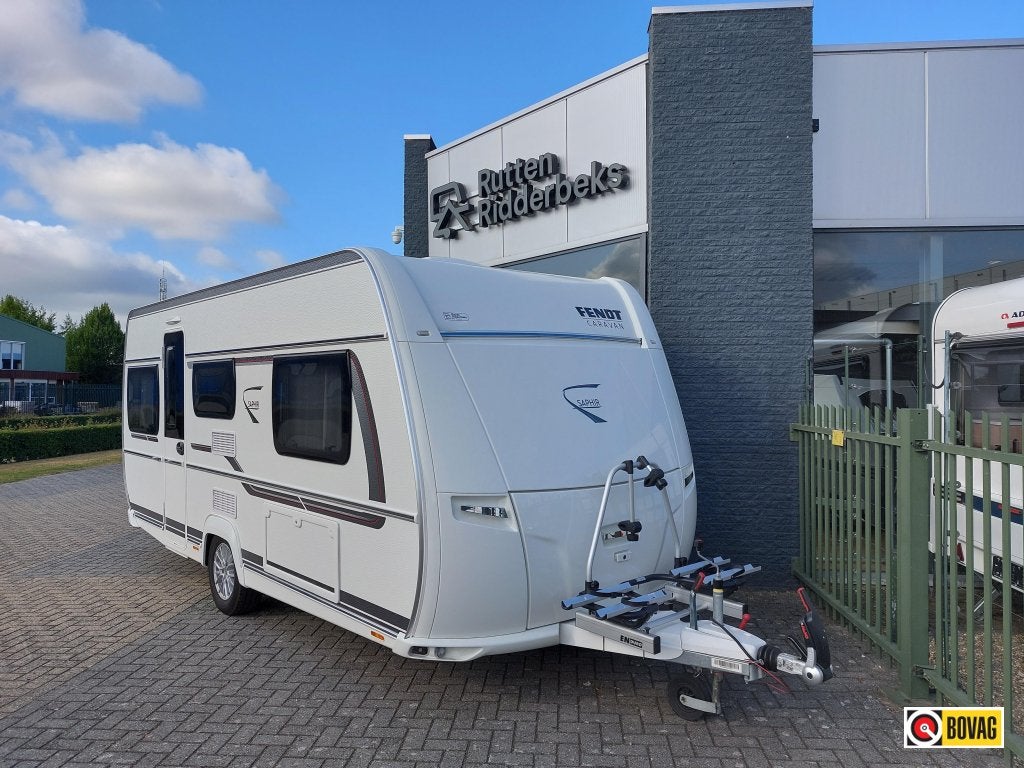 Fendt Saphir 465 TG (ZEER COMPLEET), Caravans en Kamperen, Overige typen, Standaardzit, Schokbreker, Bedrijf