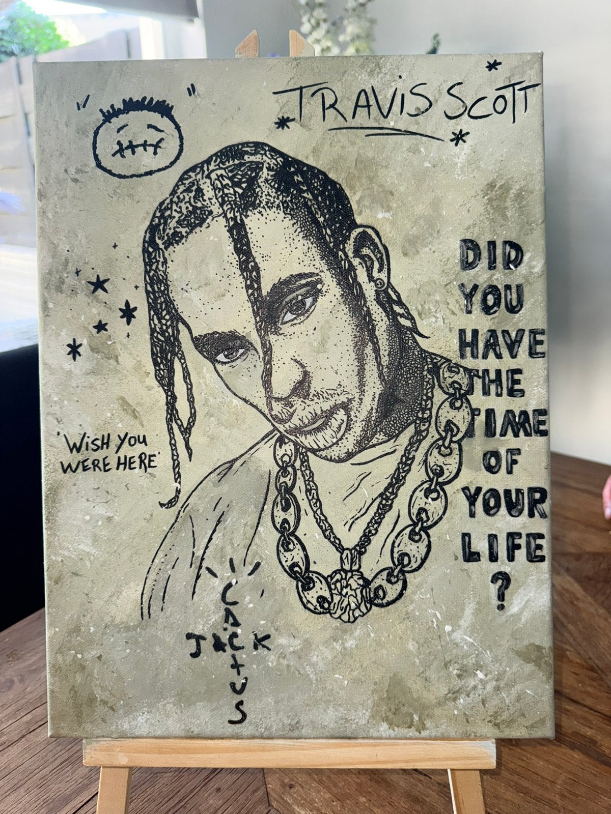 Travis Scott handgemaakte schilderij, Ophalen of Verzenden, Muziek
