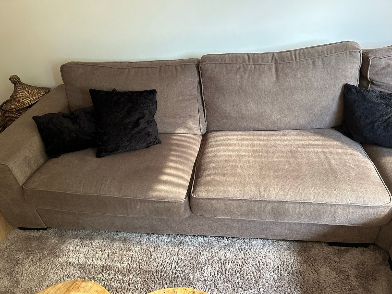Urban Sofa Firenca Ruime 3-zits Hoekbank Taupe, Gebruikt, 100 tot 125 cm, Hoekbank, Ophalen of Verzenden