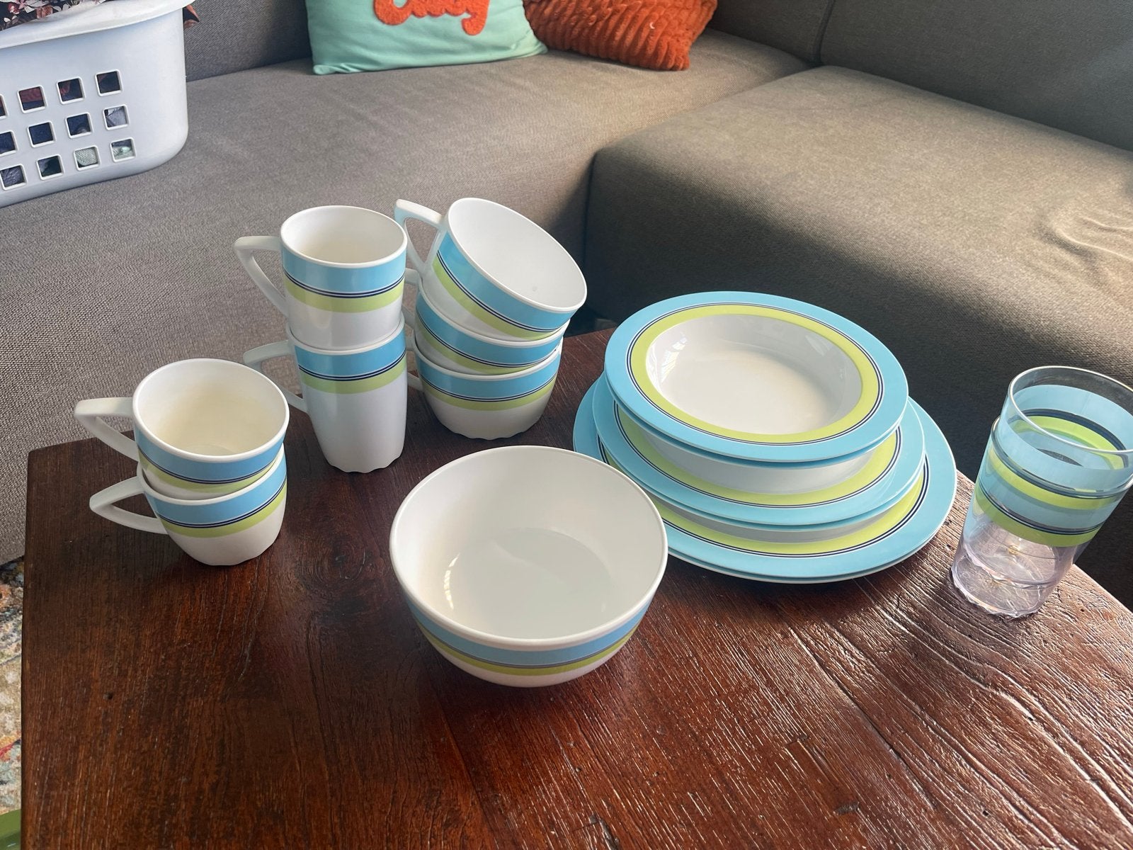 Retro Campingservies - Niet Compleet, Goede Staat, Ophalen of Verzenden, Gebruikt