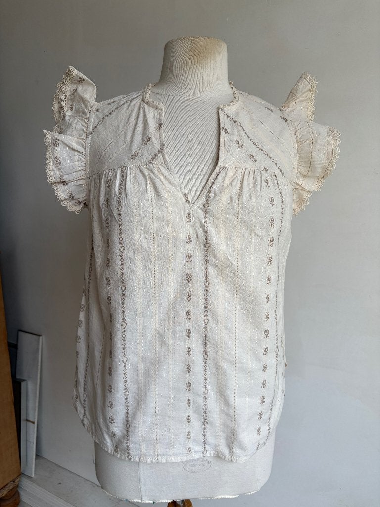 nukus top maat m beige, Maat 38/40 (M), Verzenden, Beige, Zo goed als nieuw