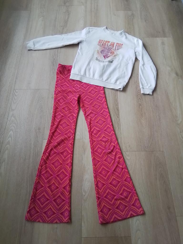 Izgst flared broek en sweatshirt Shoeby mt 158-164, Broek, Meisje, Ophalen of Verzenden, Zo goed als nieuw