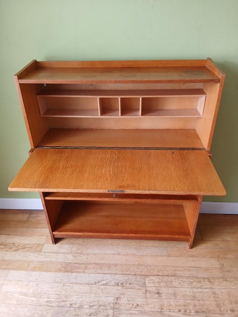 Secretaire klepkastje boekenkast midboard vintage hout Deens, Huis en Inrichting, Kasten | Secretaires, Ophalen, Gebruikt, Pastoe WeBe Midcentury