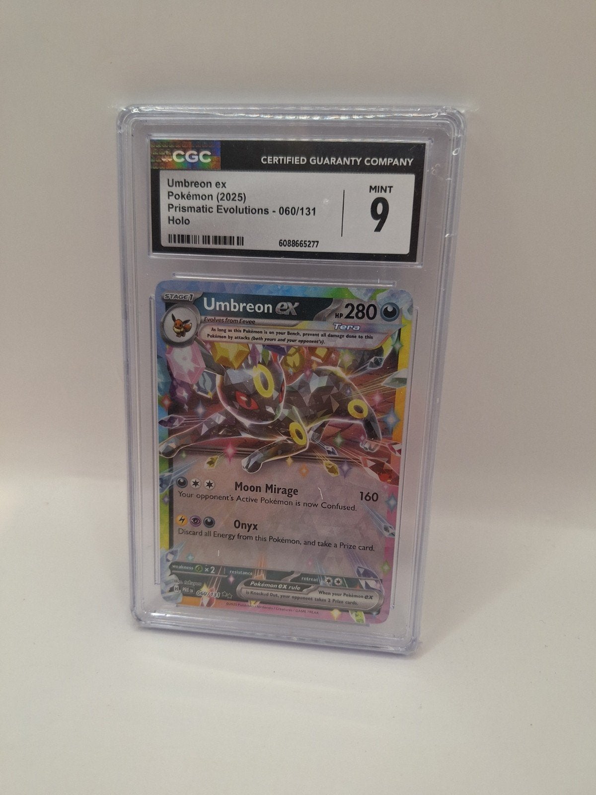 Umbreon ex CGC 9 Prismatic Evolutions Pokémon Kaart, Ophalen of Verzenden, Zo goed als nieuw, Losse kaart, Foil